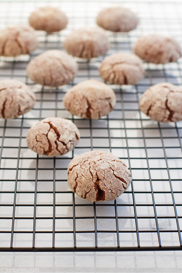 Choc-Nut Chocolate Crackle Cookies