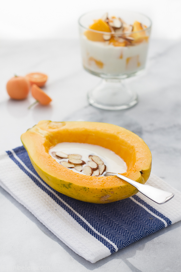 Papaya with Calamansi and Yogurt